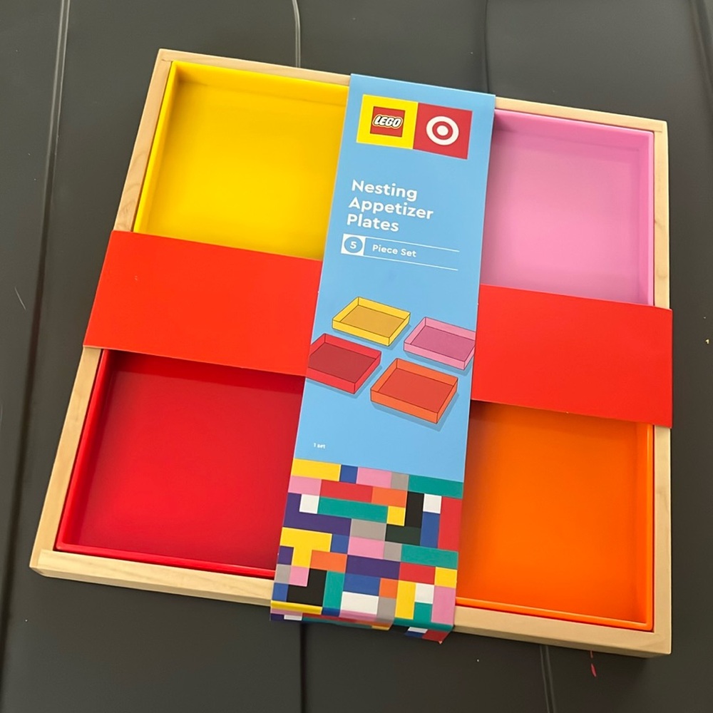Lego x Target nesting appetizer plates